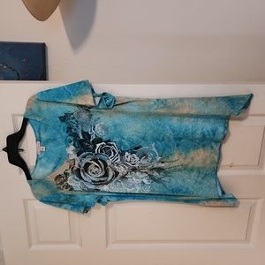 Db established 1962 jeweled size XL short sleeved shirt